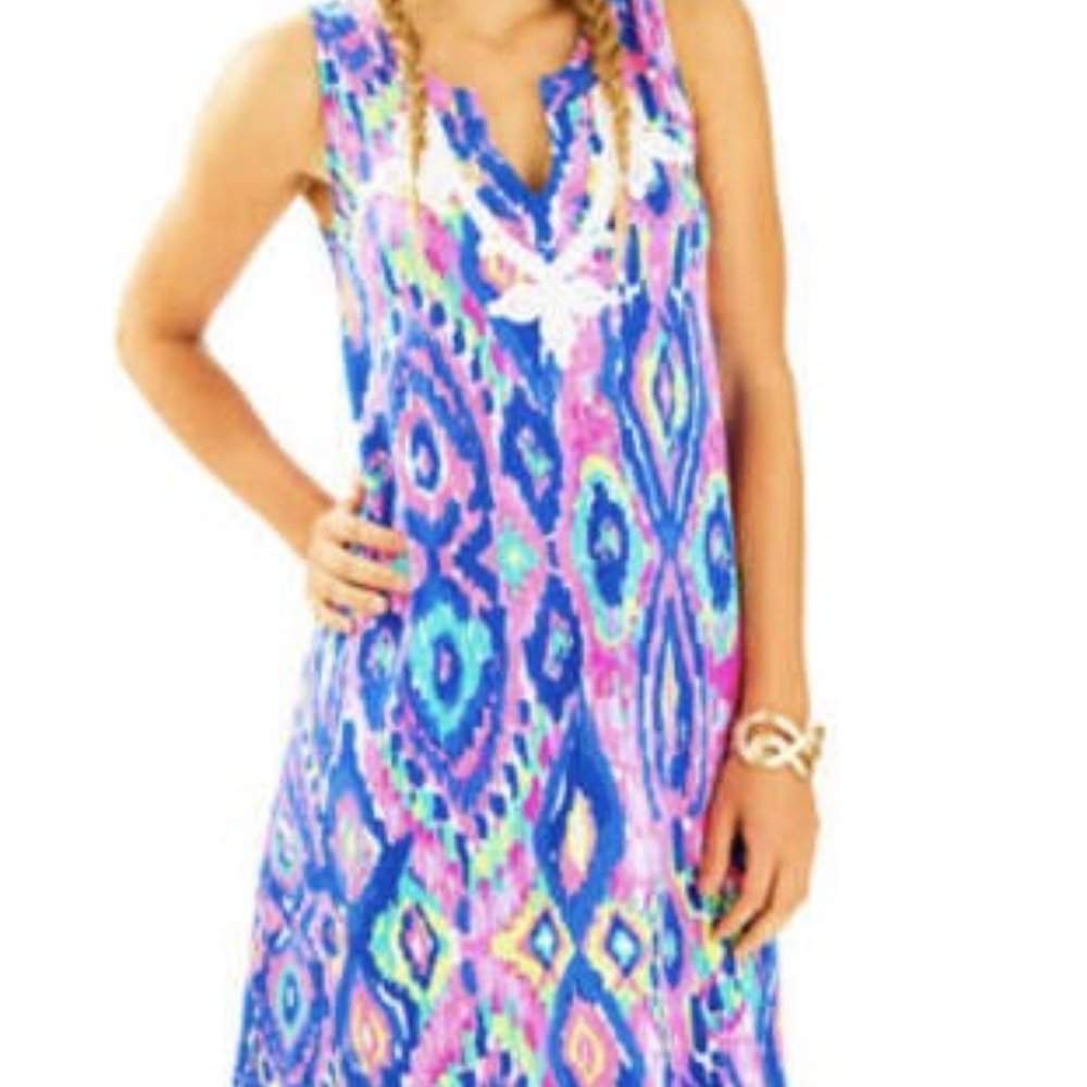 Lilly Pulitzer GEMMA SWING White Soutache DRESS Multi Luminescent